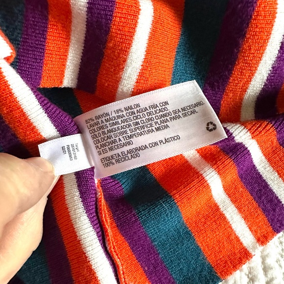 Victor Glemaud Cropped Long Sleeve Strip Sweater Sz XS - Picture 8 of 16